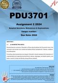 PDU3701 Assignment 2 (COMPLETE ANSWERS) 2024 - DUE 23 MAY 2024 