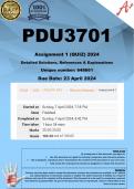 PDU3701 Assignment 1 QUIZ (COMPLETE ANSWERS) 2024 - DUE 23 April 2024
