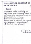 Class notes Mining machineries 