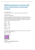 NBME Microbiology Step 1 Questions With  correct Verified Answers for Guaranteed  Excellence
