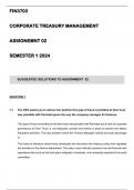FIN3703 Assignment 2 Semester 1 2024 EXPECTED SOLUTIONS A+