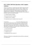 ECU NURS 3340 Peds Questions with Complete solution1