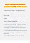 Florida cosmetology theory exam questions with 100% verified solutions