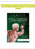 Physical Examination and Health Assessment 9th Edition by Carolyn Jarvis, Ann Eckhardt Test Bank / All Chapters 1-32 / Full Complete 2023/2024 A+