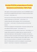 Florida PT/PTA Jurisprudence Practice Questions and Answers 100% Pass