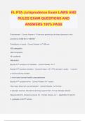 FL PTA Jurisprudence Exam LAWS AND RULES EXAM QUESTIONS AND ANSWERS 100% PASS