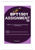 BPT1501 ASSIGNMENT06 DUE 2024