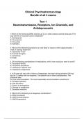 PMHNP pharmacology test answers for all exams-Bundle