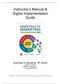 Solution Manual for Essentials of Marketing, 18th Edition By Joseph Cannon