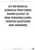 Stuvia.com  The Marketplace to Buy and Sell your Study Materal ATI RN MEDICAL  SURGICAL PROCTORED  EXAMS (LATEST 25  NEW VERSIONS) (100%  VERIFIED QUESTIONS  AND ANSWERS)