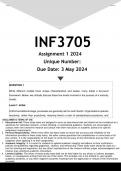 INF3705 Assignment 1 (ANSWERS) 2024 - DISTINCTION GUARANTEED