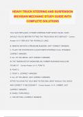 HEAVY TRUCK STEERING AND SUSPENSION MICHIGAN MECHANIC STUDY GUIDE WITH COMPLETE SOLUTIONS