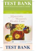 Full Test Bank for Maternity and Women's Health Care 11th Edition by Lowdermilk ISBN:9780323169189 Chapters 1-37| Complete Guide A+