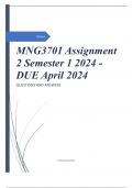 MNG3701 Assignment 2 Semester 1 2024 - DUE April 2024