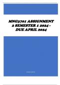 MNG3701 Assignment 2 Semester 1 2024 - DUE April 2024
