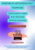 HMPYC80 Assignment 3 RRI Answers 2024 - Research Review Inventory