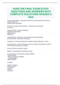 NURS 209 FINAL EXAM STUDY QUESTIONS AND ANSWERS WITH COMPLETE SOLUTIONS GRADED A 2024