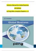 Solution Manual for Global Business, 5th Edition by Peng Mike, Verified Chapters 1 - 17, Complete Newest Version