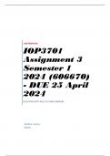 IOP3701 Assignment 3 Semester 1 2024 (606670) - DUE 25 April 2024