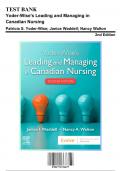 Test Bank for Yoder-Wise's Leading and Managing in Canadian Nursing, 2nd Edition by Waddell, 9781771721677, Covering Chapters 1-32 | Includes Rationales