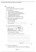 AQA Chemistry GCSE Using the Earth's Resources and Potable Water Exam Questions and Complete sOLUTIONS