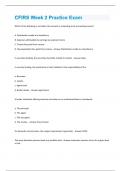 CFIRS Week 2 Practice Exam solution All Possible Questions and Answers with complete 