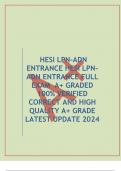  HESI LPN-ADN ENTRANCE HESI LPN-ADN ENTRANCE FULL  EXAM  A+ GRADED 100% VERIFIED CORRECT AND HIGH QUALITY A+ GRADE LATEST UPDATE 2024