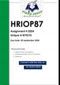 HRIOP87 Assignment 4 (QUALITY ANSWERS) 2024