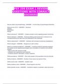 PSY 350 EXAM 1 REVIEW QUESTIONS WITH CORRECT ANSWERS