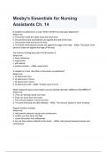 Mosby's Essentials for Nursing Assistants Ch. 14 (100% verified) 2024/2-025
