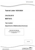 MAT1613 CALCULUS B Assignment 1 Complete Solutions UNISA 2024