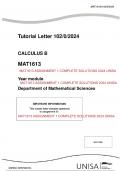 MAT1613 CALCULUS B Assignment 1 Complete Solutions UNISA 2024