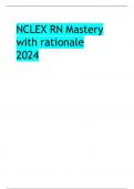 NCLEX RN Mastery with rationale 2024