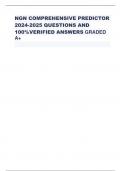NGN COMPREHENSIVE PREDICTOR 2024-2025 QUESTIONS AND 100%VERIFIED ANSWERS GRADED A+
