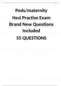 HESI Peds/maternity Practice Exam Updated 2024 Brand New Questions Included 55 QUESTIONS
