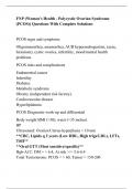 FNP (Women's Health - Polycystic Ovarian Syndrome (PCOS)) Questions With Complete Solutions