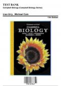 Test Bank for Campbell Biology (Campbell Biology Series), 11th Edition by Urry, 9780134478647, Covering Chapters 1-56 | Includes Rationales