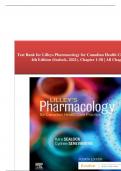 Test Bank for Lilleys Pharmacology for Canadian Health Care Practice, 4th Edition (Sealock, 2021), Chapter 1-58 A++