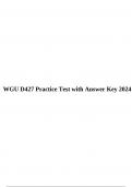 WGU D427 Practice Test with Answer Key 2024.