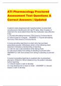 ATI Pharmacology Proctored  Assessment Test Questions &  Correct Answers | Updated