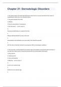 Chapter 21 Dermatologic Disorders Practice Exam Questions 2024.