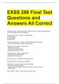 EXSS 288 Final Test Questions and Answers All Correct 