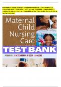 McKinney MATERNAL CHILD NURSING 6TH EDITION TESTBANK COMPLETE UPDATED ALL CHAPTERS COVERED QUESTIONS AND CORRECT ANSWERS 100% PASS GUARANTEED WITH DETAILED SOLUTIONS & APPROVED 2023