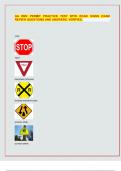 GA DMV PERMIT PRACTICE TEST WITH ROAD SIGNS EXAM  REVIEW QUESTIONS AND ANSWERS, VERIFIED.