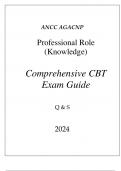 (ANCC) AGACNP PROFESSIONAL ROLE (KNOWLEDGE) COMPREHENSIVE CBT EXAM GUIDE