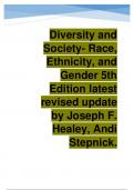 Test Bank For Diversity and Society- Race, Ethnicity, and Gender 5th Edition latest revised update by Joseph F. Healey, Andi Stepnick..pdf