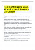 Tooling U Rigging Exam Questions with Answers All Correct