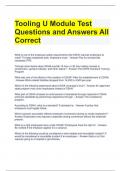 Tooling U Module Test Questions and Answers All Correct 