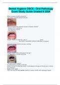 Dental Hygiene OSCE - Oral Pathology Exam Study Guide Graded A 2024