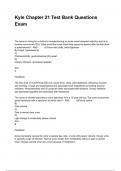 Kyle Chapter 21 Test Bank Questions Exam Questions Graded A+ With Correct Solutions